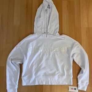 Calvin Klein Women's Classic White Cropped Hoodie